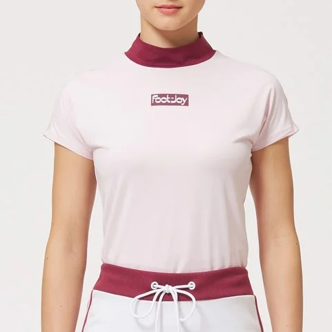 Áo golf nữ cổ lọ tay cánh tiên SS MOCK NECK 28394 PINK | FootJoy