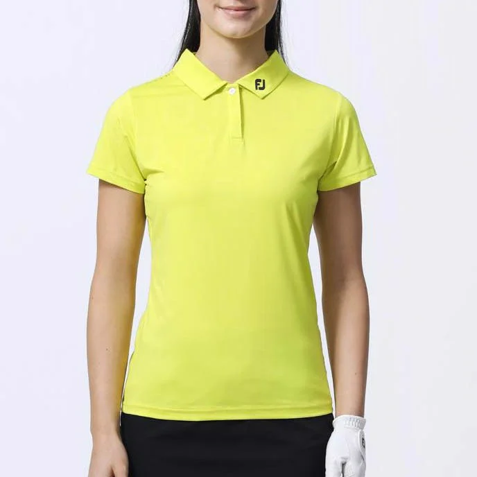 Áo golf nữ tay ngắn WOMEN'S DEBOSSED LOGO SS SHIRT 80566 YELLOW | FootJoy