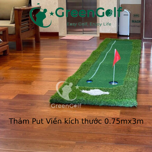Combo Khung Tập Golf 3x3x3 + Thảm Swing 1m2 x 1m2 + Thảm Put 0.75m x 3m + Thảm Cỏ Nhân Tạo 3m x 3m - CBKL9