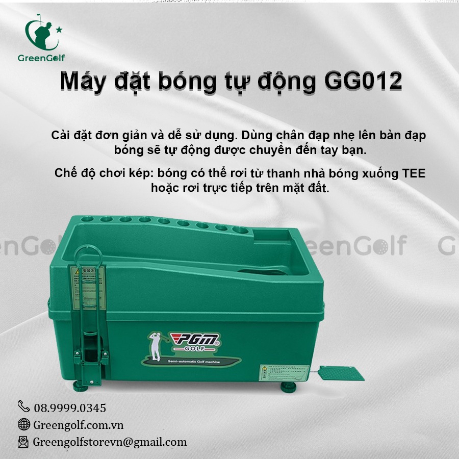 Combo Khung Tập Golf 3x3x3 +  Máy Nhả Bóng Tự Động + Thảm Swing 1.5x1.5 +  Thảm Cỏ Nhân Tạo 3x3m + Khay Nhựa + Giỏ Chip Xanh + 25 Bóng Mới - CBKL12.6