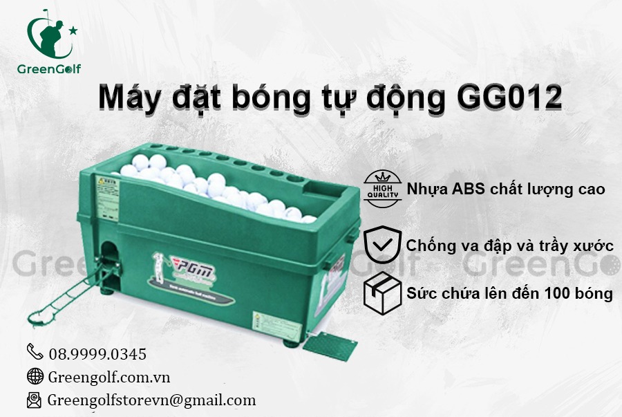 Combo Khung Tập Golf 3x3x3 +  Máy Nhả Bóng Tự Động + Thảm Swing 1.5x1.5 +  Thảm Cỏ Nhân Tạo 3x3m + Khay Nhựa + Giỏ Chip Xanh + 25 Bóng Mới - CBKL12.6