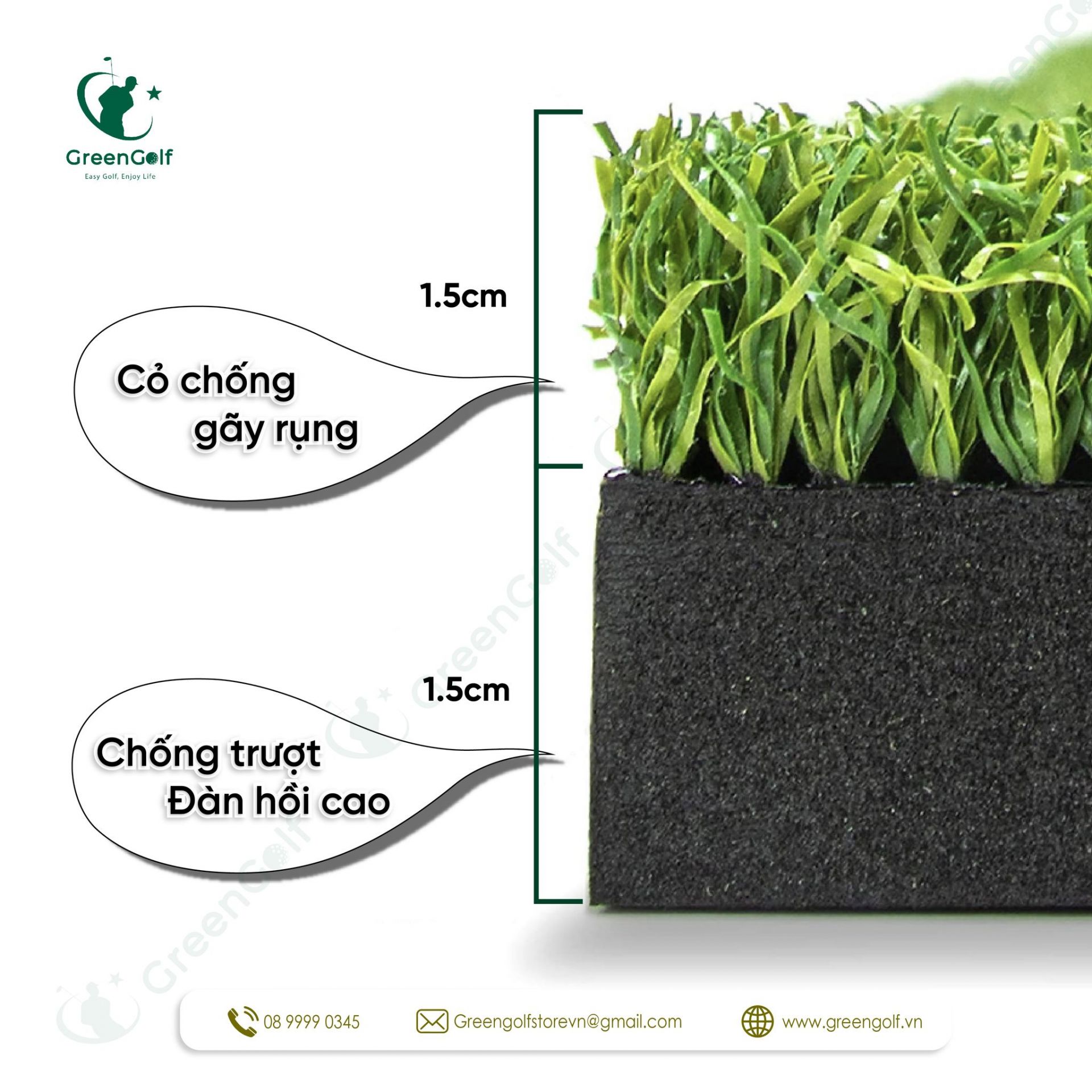 Thảm Tập Swing Golf 1.2x1.2m