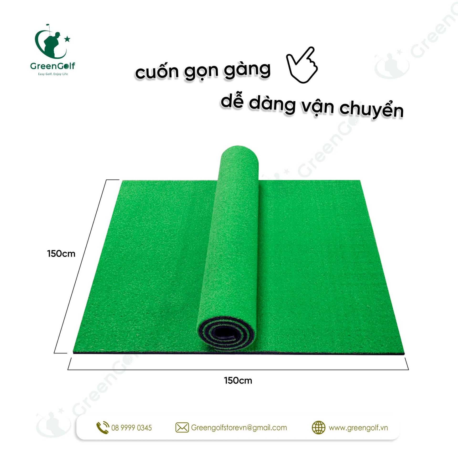 Combo Khung Tập Golf 3x3x3 +  Máy Nhả Bóng Tự Động + Thảm Swing 1.5x1.5 +  Thảm Cỏ Nhân Tạo 3x3m + Khay Nhựa + Giỏ Chip Xanh + 25 Bóng Mới - CBKL12.6