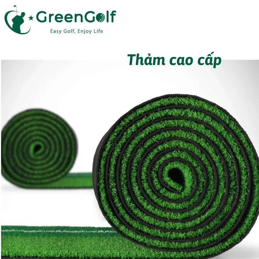 Combo khung golf 2,5x2,5X2,5  + thảm swing 1.5x1.5 + giỏ chip xanh + put nhựa + thảm cỏ nhân tạo + 2.5x2.5 + khay cao su + 25 bóng - CBKL10