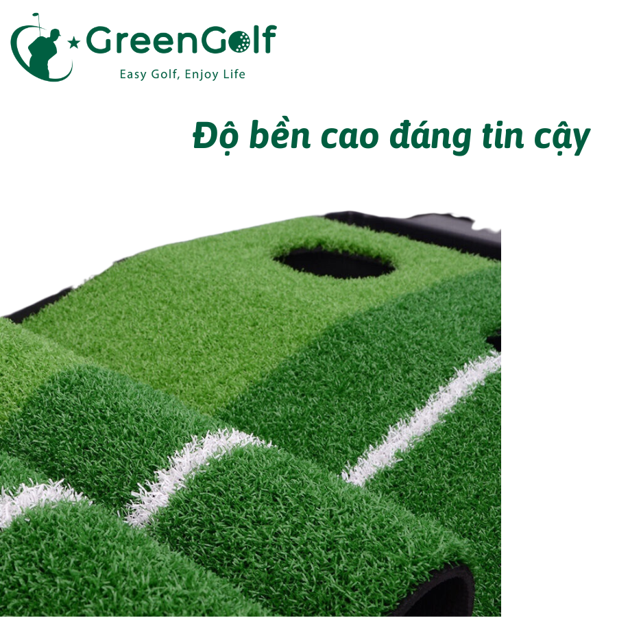 Thảm tập golf nhựa đen