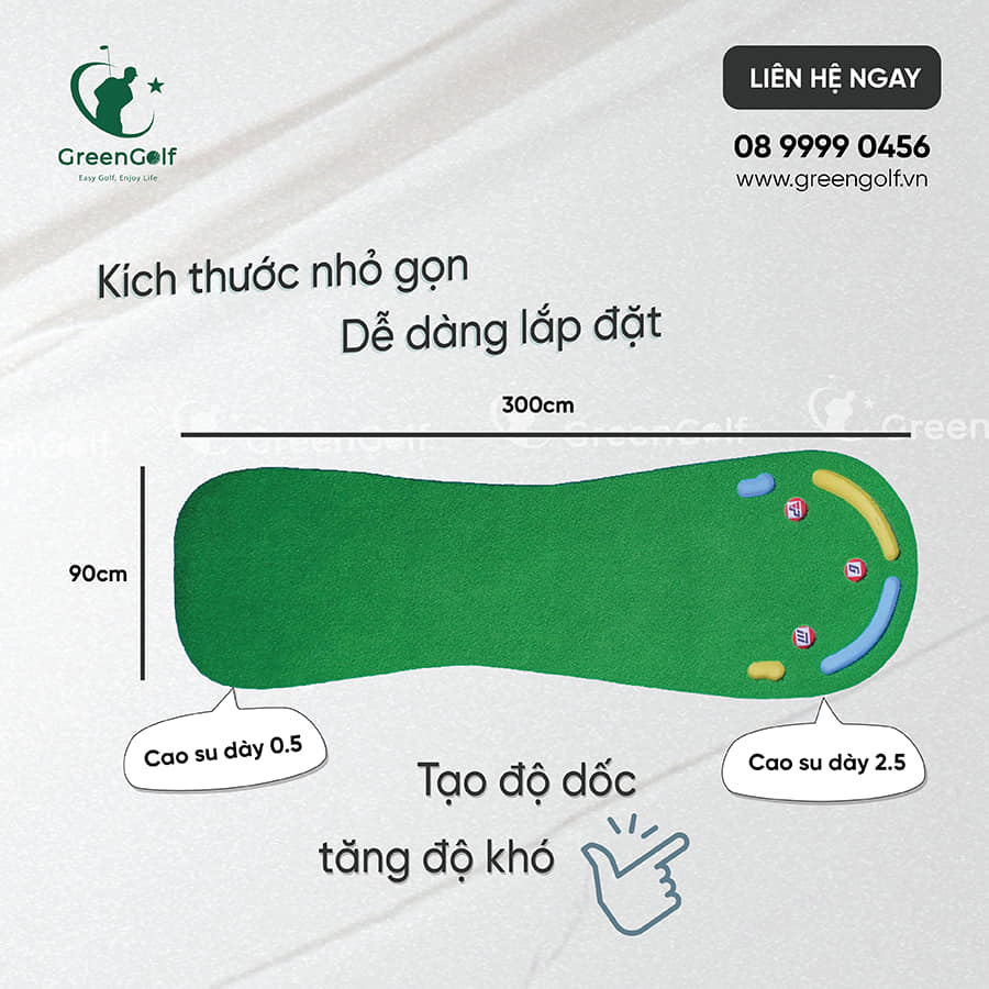 Thảm Tập Golf Put Hình Bàn Chân