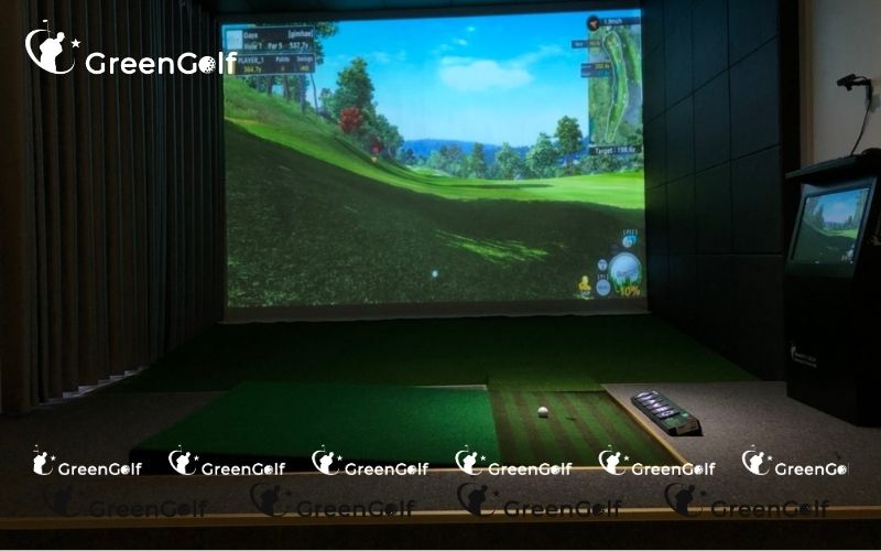 thi công phòng golf 3d